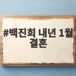 백진희 내년 1월 결혼 소식과 예비 신랑은 누구인지 확인 백진희 내년 1월 결혼