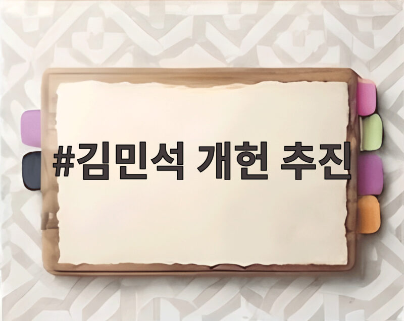 김민석 개헌 추진