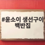 윤소이 생선구이 백반집