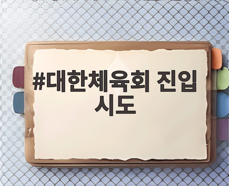 대한체육회 진입 시도 95일 만에 핸드볼경기장 사무실 물품 반출 나선 이유 1 대한체육회 진입 시도