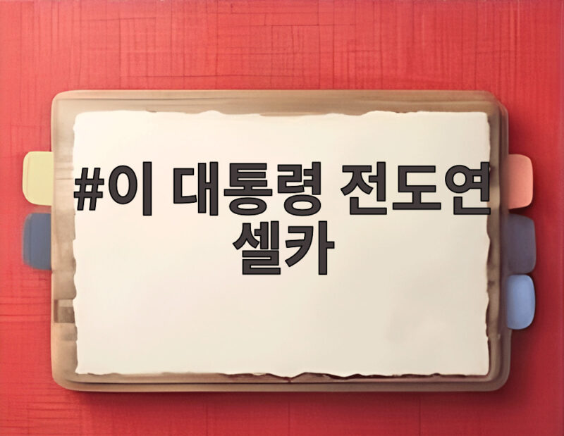 이 대통령 전도연 셀카