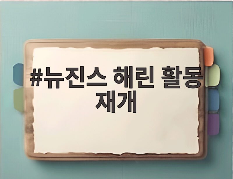 뉴진스 해린 활동 재개 1년 6개월 만에 돌아온 그 순간 1 뉴진스 해린 활동 재개