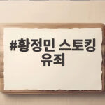 황정민 스토킹 유죄 1심 벌금 600만원 치료 프로그램 명령 황정민 스토킹 유죄