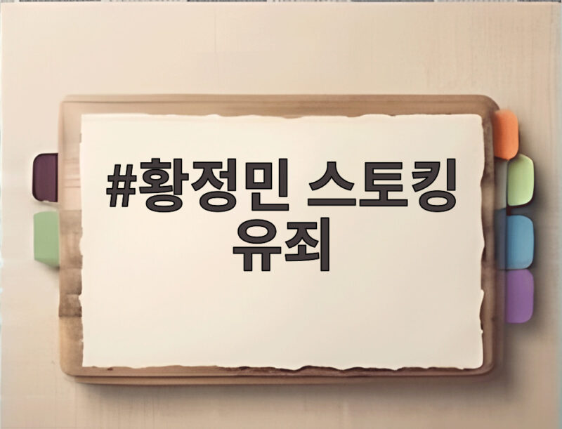 황정민 스토킹 유죄 1심 벌금 600만원 치료 프로그램 명령 1 황정민 스토킹 유죄
