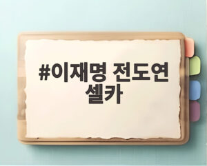 이재명 전도연 셀카