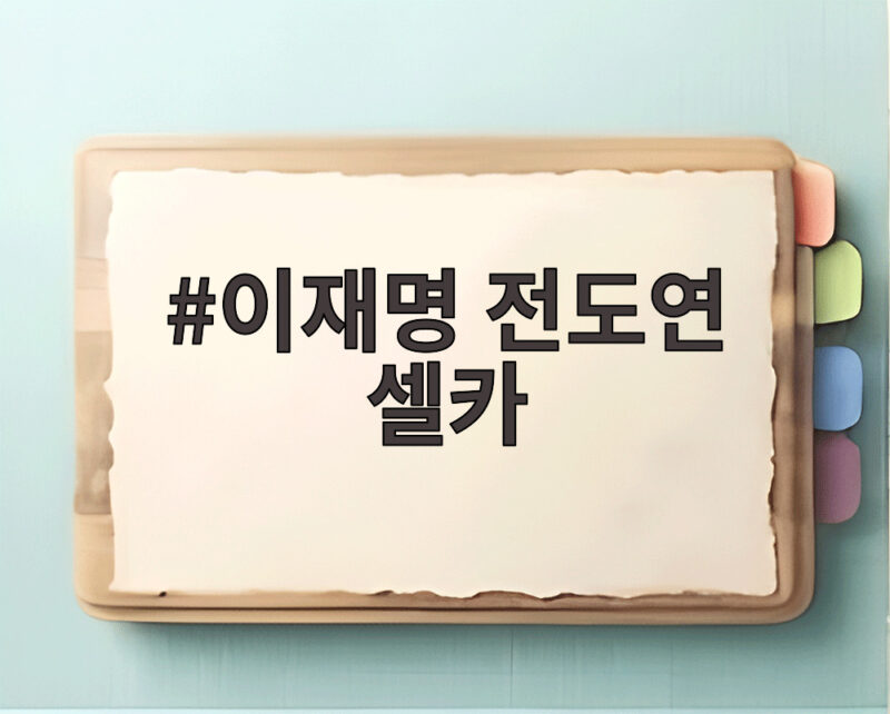 이재명 전도연 셀카