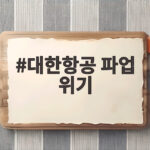 대한항공 파업 위기