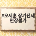 오세훈 장기전세 연장불가