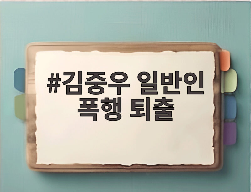 김중우 일반인 폭행 퇴출 생방송 중 기절시킨 사건 전말과 ZFN의 결정 1 김중우 일반인 폭행 퇴출
