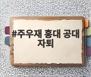 주우재 홍대 공대 자퇴