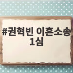 권혁빈 이혼소송 1심