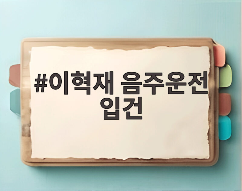 이혁재 음주운전 입건