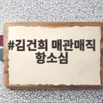 김건희 매관매직 항소심
