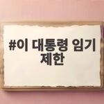 이 대통령 임기 제한