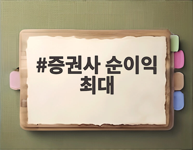 증권사 순이익 최대