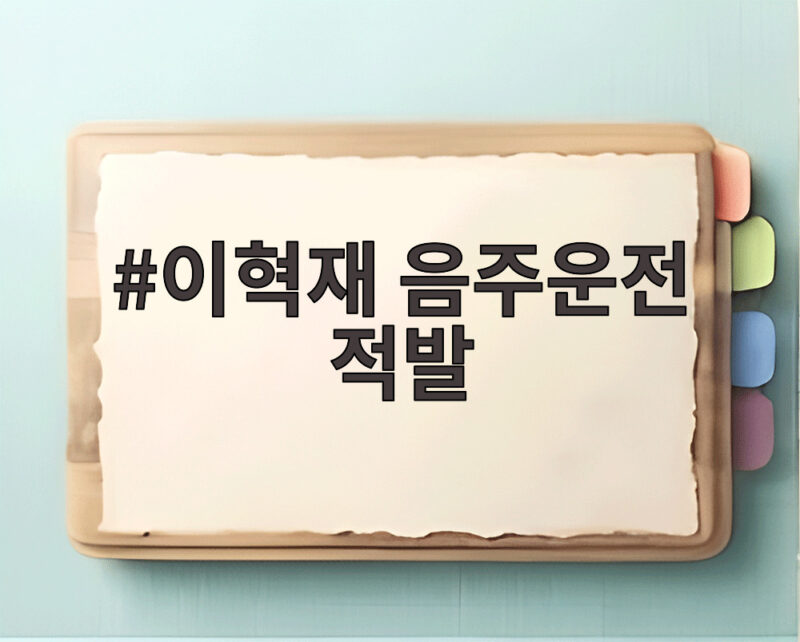 이혁재 음주운전 적발