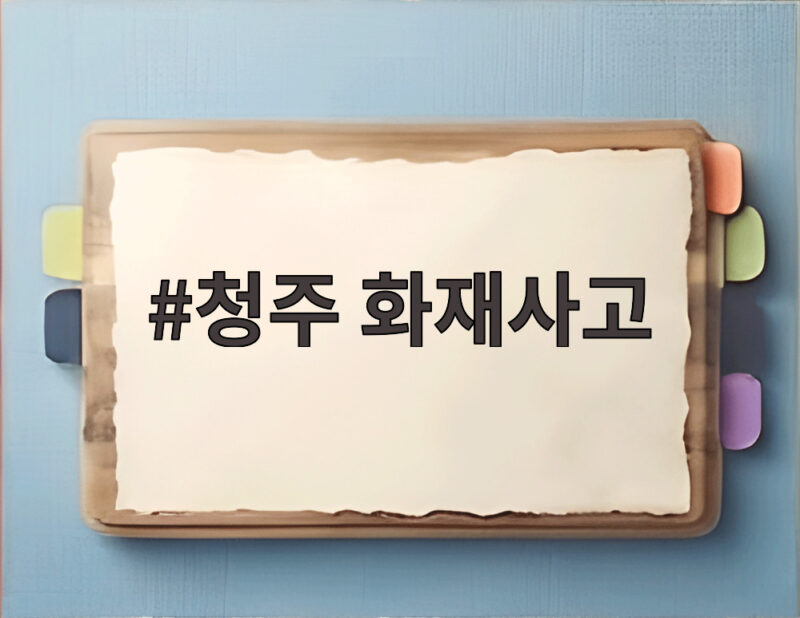 청주 화재사고 소식으로 알아본 화재 예방과 대피 안전 요령 1 청주 화재사고