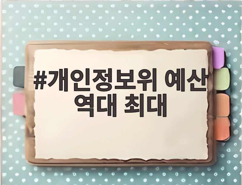 개인정보위 예산 역대 최대 996억 원으로 37% 확대 1 개인정보위 예산 역대 최대