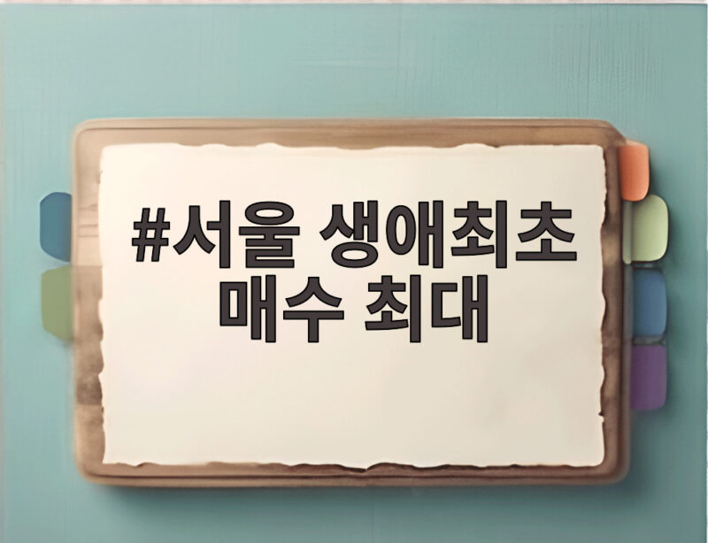 서울 생애최초 매수 최대 기록 30대 영끌 매수 다시 증가 1 서울 생애최초 매수 최대