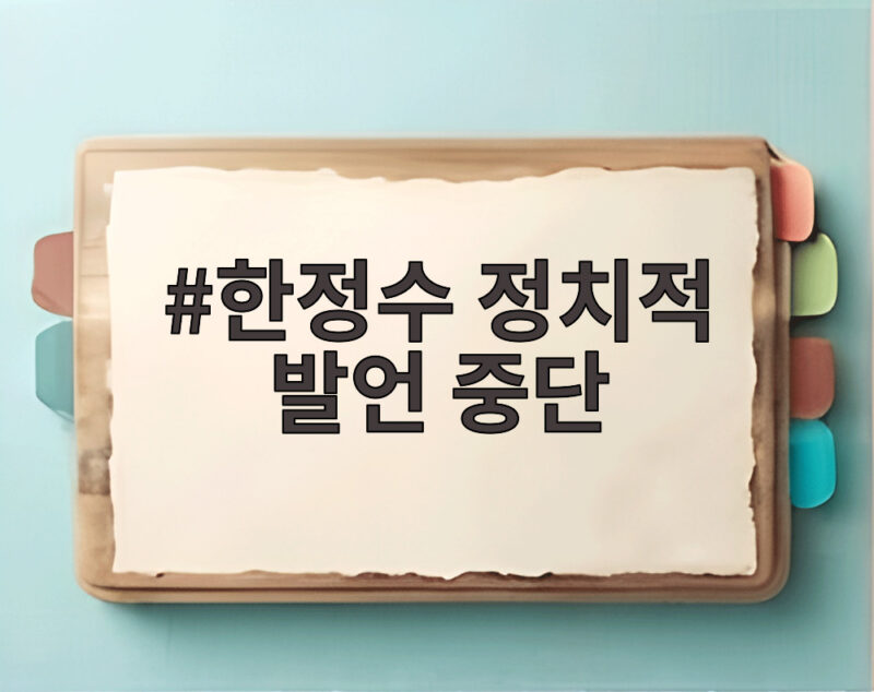 한정수 정치적 발언 중단 선언, 파병 탄핵 발언 후 왜 갑자기? 1 한정수 정치적 발언 중단