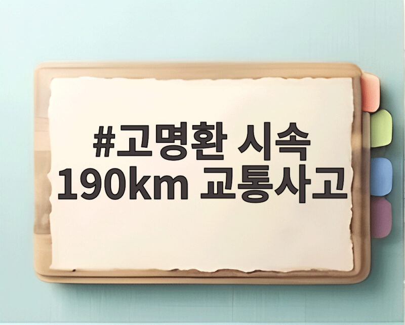 고명환 시속 190km 교통사고 죽기 직전 유언 요구받은 사연 1 고명환 시속 190km 교통사고
