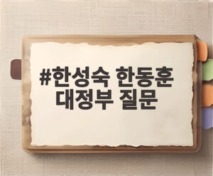한성숙 한동훈 대정부 질문