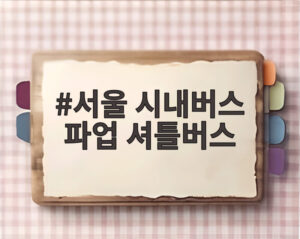서울 시내버스 파업 셔틀버스