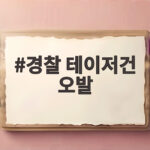 경찰 테이저건 오발 사고 중학생 허벅지에 전극침이 박혔다 경찰 테이저건 오발