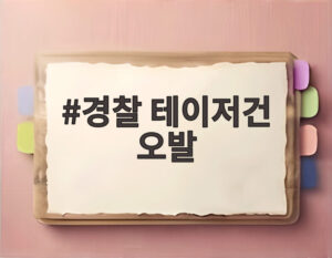 경찰 테이저건 오발