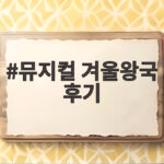 뮤지컬 겨울왕국 후기 디즈니 감동을 무대에서 다시 만나다 뮤지컬 겨울왕국 후기