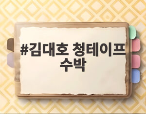 김대호 청테이프 수박