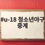 u-18 청소년야구 중계, 한일전 일정과 시청 방법 한눈에 u-18 청소년야구 중계