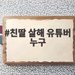 친딸 살해 유튜버 누구