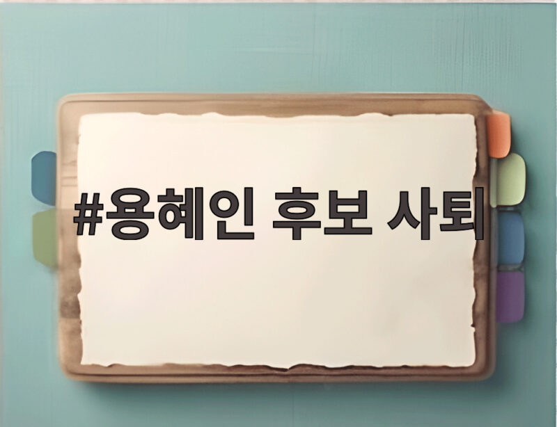 용혜인 후보 사퇴