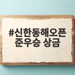 신한동해오픈 준우승 상금