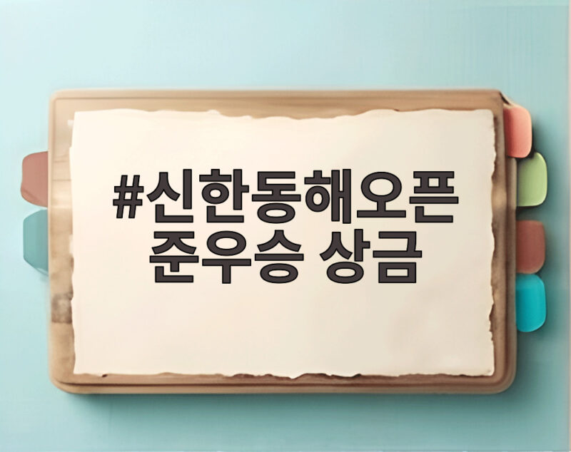 신한동해오픈 준우승 상금