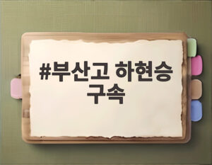부산고 하현승 구속