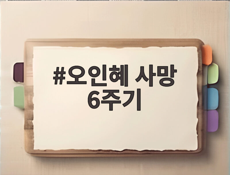 오인혜 사망 6주기, 여전히 기억되는 배우의 이야기 1 오인혜 사망 6주기