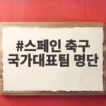 스페인 축구 국가대표팀 명단 보고 있나요 수비멘디와 모레노 감독의 변화 스페인 축구 국가대표팀 명단