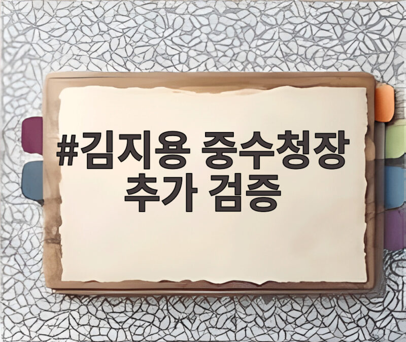 김지용 중수청장 추가 검증 지시 지금 상황과 청문회 전망은 1 김지용 중수청장 추가 검증