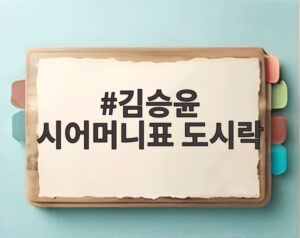 김승윤 시어머니표 도시락
