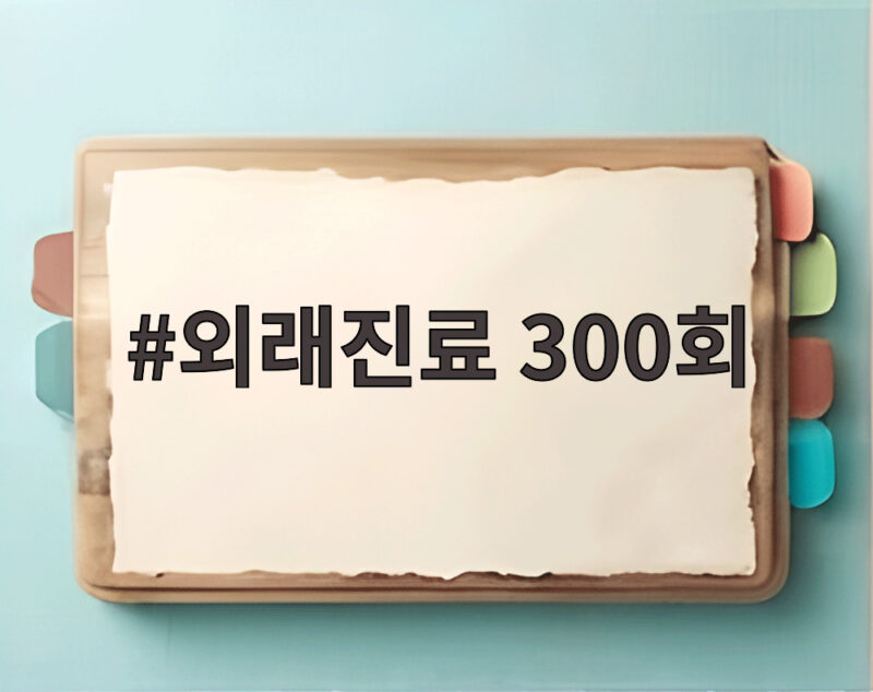 외래진료 300회 넘으면 본인부담률 90% 적용 예외 대상 꼭 확인하기 1 외래진료 300회