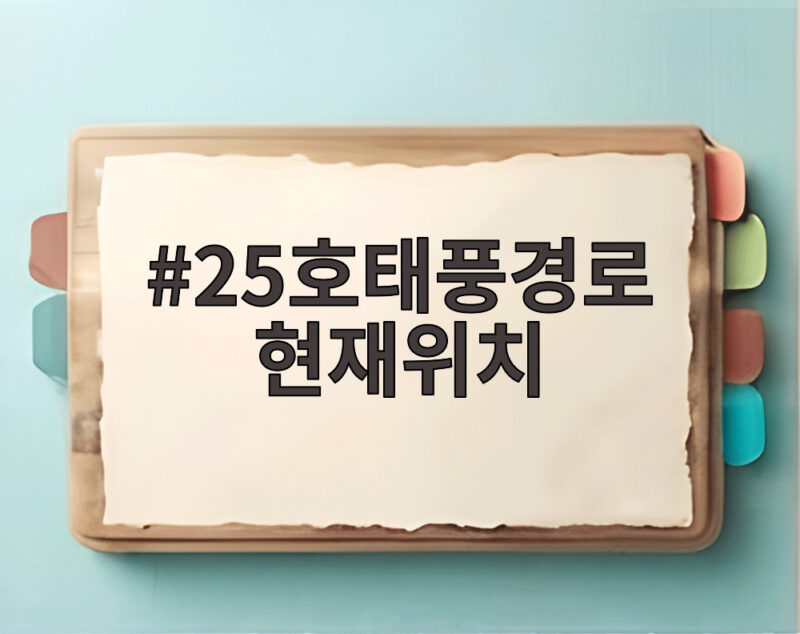 25호태풍경로 현재위치와 두쥐안 예상 경로 한반도 영향 확인 1 25호태풍경로 현재위치