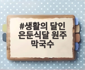 생활의 달인 은둔식달 원주 막국수