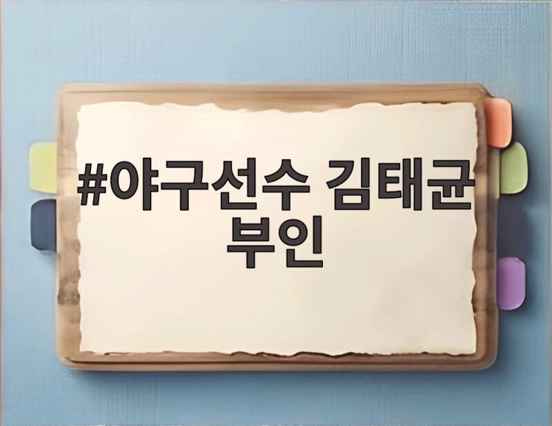 야구선수 김태균 부인과 열애설 사실 그리고 근황 함께 확인 1 야구선수 김태균 부인
