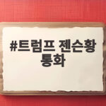트럼프 젠슨황 통화 AI 위험론 사기라고 개발 속도 논란 정리 트럼프 젠슨황 통화