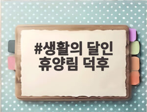 생활의 달인 휴양림 덕후