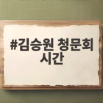 김승원 청문회 시간 오늘 놓치지 말아야 할 핵심 쟁점 정리 김승원 청문회 시간