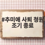 추미애 사퇴 청원 조기 종료 3만명 넘기자 게시판 닫혀 논란 추미애 사퇴 청원 조기 종료