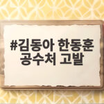 김동아 한동훈 공수처 고발